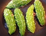 ゴーヤのボート肉詰め作り方4写真