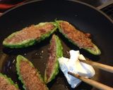 ゴーヤのボート肉詰め作り方5写真