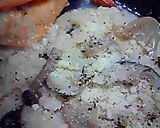 海老殻のチーズリゾット作り方5写真