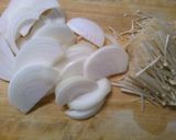 簡単！玉ねぎと　なめこ　えのきの白だし煮作り方1写真