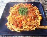 簡単 野菜とひき肉のトマトチーズパスタ作り方8写真