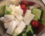 もずく酢で簡単♡シャキッと野菜の酢の物作り方1写真