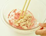 かいわれ大根と鶏の梅肉マヨネーズあえ作り方3写真