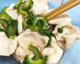 つるふわ鶏胸肉とゴーヤの梅肉和え作り方12写真