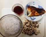 塩鯖としめじの和風しらたきパスタ作り方1写真