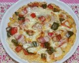 残ったご飯でライスピザ♡照り焼きチキンも作り方24写真