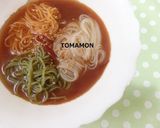 カラー素麺✿とまモンスープでカラー温素麺作り方8写真
