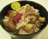 さつま芋の炊き込みご飯作り方4写真
