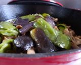 ストウブで豚肉とナスのオイスター炒め作り方7写真
