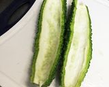 鶏ささみとゴーヤのバター醤油チャンプルー作り方2写真