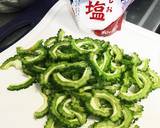 鶏ささみとゴーヤのバター醤油チャンプルー作り方3写真