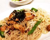 そばDE焼き鳥ペペロンチーノ作り方4写真
