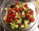 スペインバル風、エビと野菜のサラダ作り方3写真