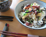 長ひじきとたこの炊き込みご飯作り方5写真