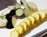 サイコロステーキと夏野菜の焼き浸し作り方1写真
