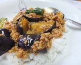 鶏ひき肉でもおいしいマーボーナス丼作り方8写真
