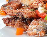 サンマの唐揚げ・塩麹入り彩り野菜ソース作り方5写真