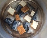 塩鯖の煮付け✿作り方2写真