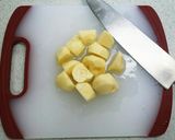 まるでチーズ?!餃子の皮でたらもサモサ作り方1写真