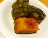 格子柄のかぼちゃの煮物作り方4写真