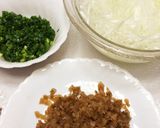やみつき!ササミとねぎの搾菜和え作り方2写真