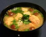 鮭しんじょの味噌汁作り方5写真