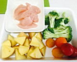 ササミとゴロっと野菜のとろ〜りチーズ蒸し作り方1写真