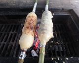 竹をくるくる★バウムクーヘン作り方6写真