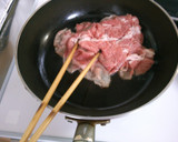 簡単 和食 牛肉と 厚揚げの 甘辛炒め！作り方3写真