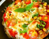 余ったそうめんでピザ♪スキレットで時短！作り方3写真