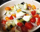 エゾ鹿缶と夏野菜の炒め物作り方2写真