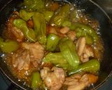 ししとうと鶏ももの梅干煮作り方7写真