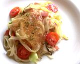 コンソメジュレで食べる冷製パスタ作り方3写真
