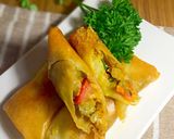 シーチキンと夏野菜のチーズカレー春巻き作り方10写真