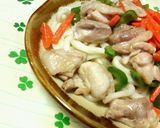 すぐ食べられる☆チキンの塩焼きうどん♪♪作り方3写真