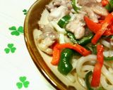 すぐ食べられる☆チキンの塩焼きうどん♪♪作り方4写真