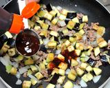 彩りきれい!夏野菜のソース丼作り方3写真