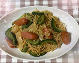 ゴーヤとオイスターソースの焼きそば作り方6写真