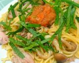 夏バテ防止に！チキンと梅と大葉のパスタ♪作り方7写真