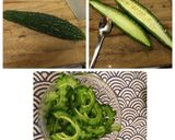 イカとゴーヤのマヨ炒め作り方1写真