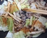 キャベツとひき肉の豆乳スープ作り方5写真