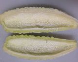 白ゴーヤの肉詰めごま焼き作り方1写真