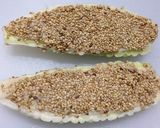 白ゴーヤの肉詰めごま焼き作り方4写真