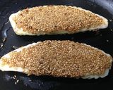 白ゴーヤの肉詰めごま焼き作り方6写真