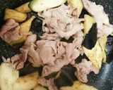 なすトマト豚肉のオイスター炒め作り方3写真