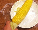 レンジで3分♪風味抜群！とうもろこし作り方4写真