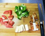 レンジで簡単　夏野菜と竹輪のチーズ焼き作り方1写真