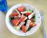 レンジで簡単　夏野菜と竹輪のチーズ焼き作り方3写真