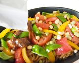 ランチは簡単！稲庭饂飩カレーチーズ焼き♪作り方5写真