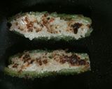 ゴーヤのつくね詰め蒸し焼き作り方6写真